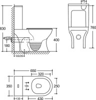 Унитаз-компакт напольный SantiLine SL-5044 белый