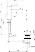 Смеситель для биде Webert DoReMi DR840102015 хром Смеситель для биде Webert DoReMi DR840102015 хром