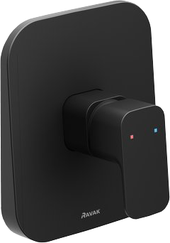 Встраиваемый смеситель для душа и ванны Ravak 10° Free X070159 черный матовый