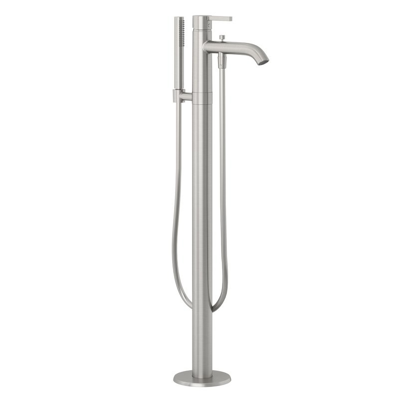 Напольный смеситель для ванны с душем Kludi Nova Fonte 38590N515 С ВНУТРЕННЕЙ ЧАСТЬЮ, брашированный никель PVD