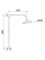 Душевая стойка РМС SL80 SL80-003-1 хром