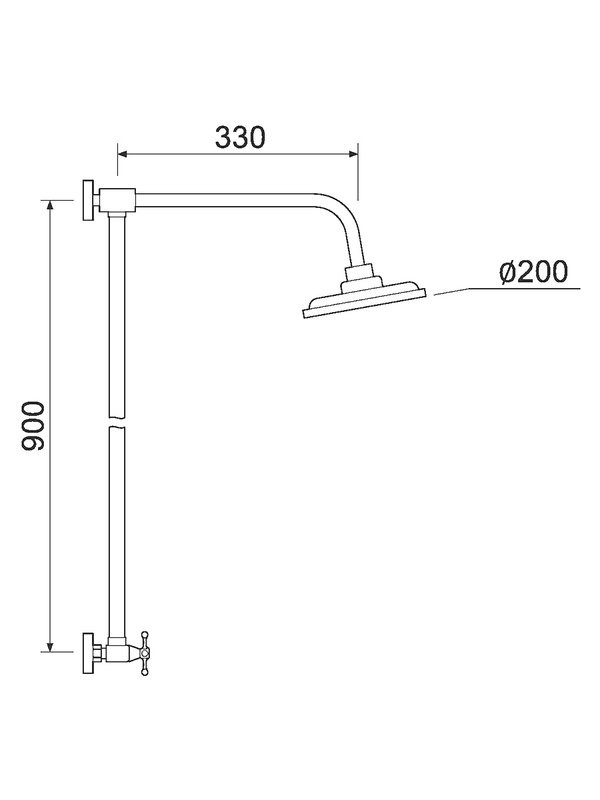 Душевая стойка РМС SL80 SL80-003-1 хром