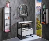 Тумба с раковиной Armadi Art Loft 80 белая, напольная