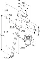 Смеситель для раковины Kludi Pure&Easy 373820565