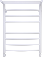 Полотенцесушитель водяной Comfysan Noumi W-8 80х50 80x55 см, матовый белый, лесенка, с полкой