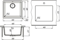 Мойка кухонная Lemark Sinara 440-U 9910069 грей