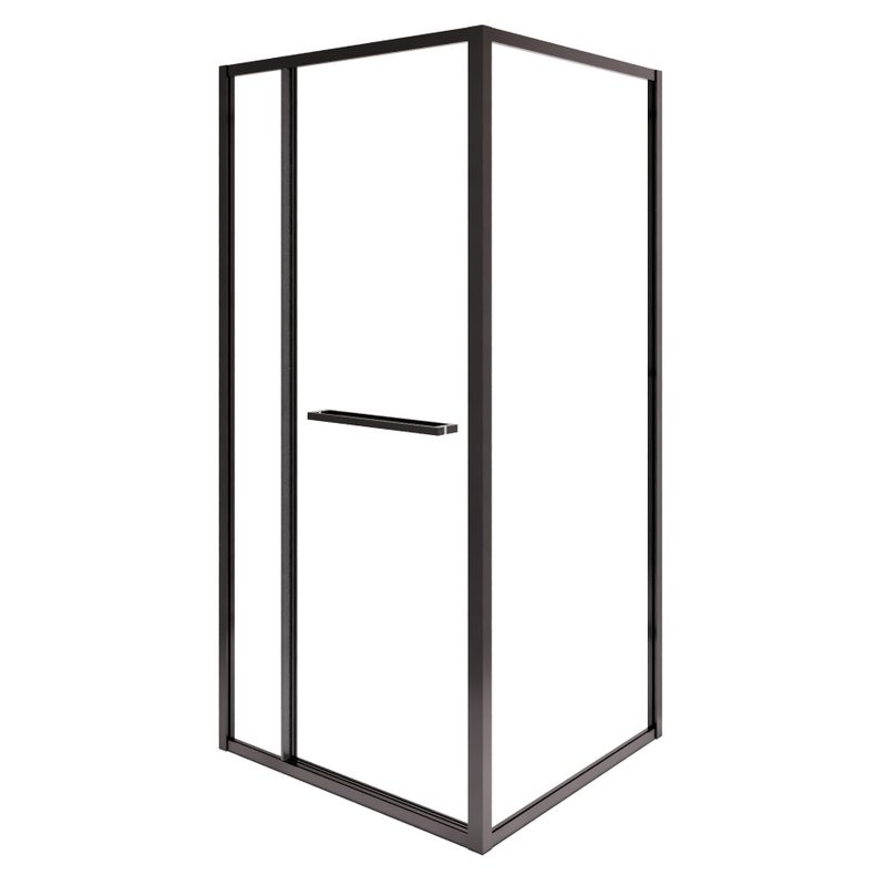 Душевой уголок RGW Leipzig LE-45-B 120х100 см, профиль матовый черный, стекло прозрачное