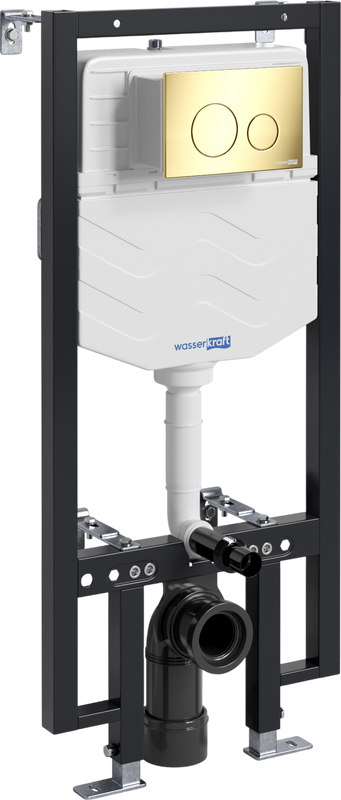Система инсталляции для унитазов Wasserkraft Vils 56TLT.010.ME.PG02 с кнопкой смыва золото
