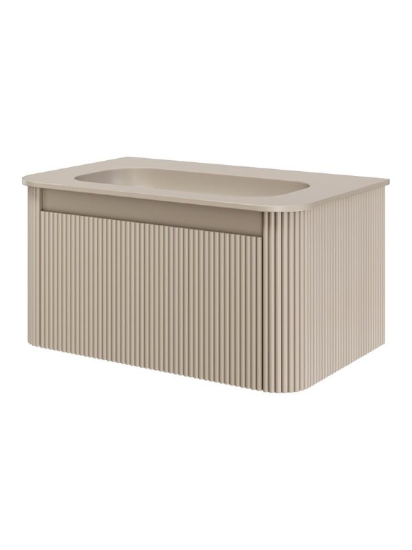 Тумба под раковину без столешницы Armadi Art Voi 80 подвесная, рифленая, daphne