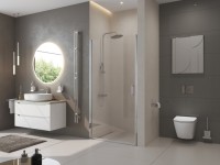 Душевая дверь в нишу BelBagno Uno B-1-85-C-Cr стекло прозрачное