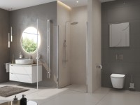 Душевая дверь в нишу BelBagno Uno B-1-85-C-Cr стекло прозрачное