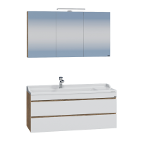 Тумба с раковиной СаНта Марс 120 подвесная, янтарная