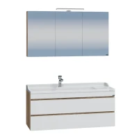 Тумба с раковиной СаНта Марс 120 подвесная, янтарная