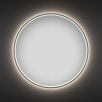 Зеркало круглое Wellsee 7 Rays’ Spectrum 60 с фронтальной подсветкой, черное матовое