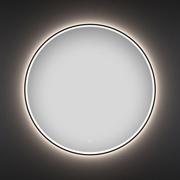 Зеркало круглое Wellsee 7 Rays’ Spectrum 60 с фронтальной подсветкой, черное матовое