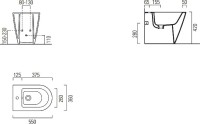 Биде напольное GSI Kube X 9462111