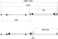 Душевая дверь в нишу Veconi Vianno VN-74 140 см,  профиль хром