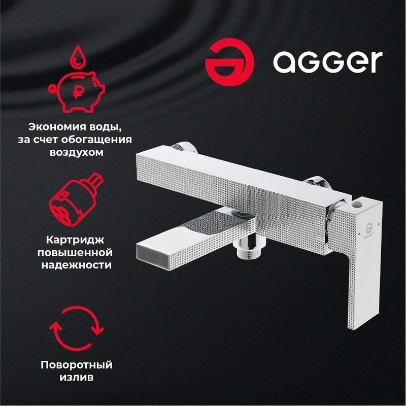 Смеситель для ванны с душем Agger Great Great A2810011