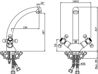 Смеситель для кухни Olive'S Girona 01430GR Смеситель для кухни Olive'S Girona 01430GR