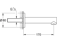 Излив Grohe Concetto 13280001, для ванны