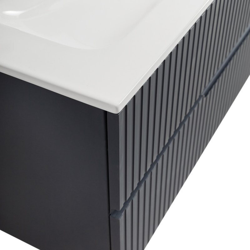 Мебель для ванной комнаты Cezares Duet 120 grafito, раковина Cezares CZR-8073-120-1-2