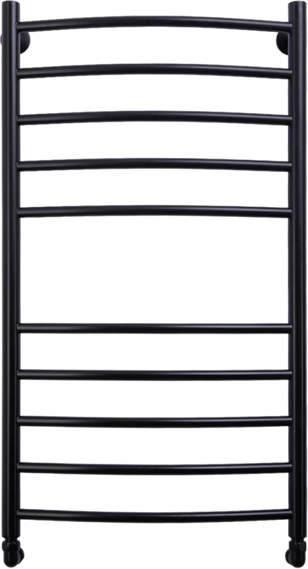 Полотенцесушитель водяной Comfysan Noumi W-10 100х50 100x55 см, черный матовый, лесенка
