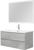 Тумба с раковиной BelBagno Albano-Cer 105 подвесная, cemento verona grigio