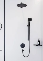 Полка Hansgrohe AddStoris 41741670 угловая, матовый черный Полка Hansgrohe AddStoris 41741670 угловая, матовый черный