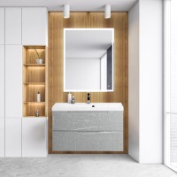 Тумба с раковиной BelBagno Vittoria 90 подвесная, toros bianco, белая глянцевая раковина