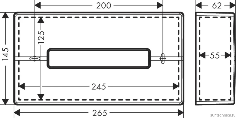 Бокс для салфеток Hansgrohe AddStoris 41774340 шлифованный черный хром
