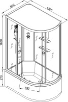 Душевая кабина DTO EM 2712LNLED