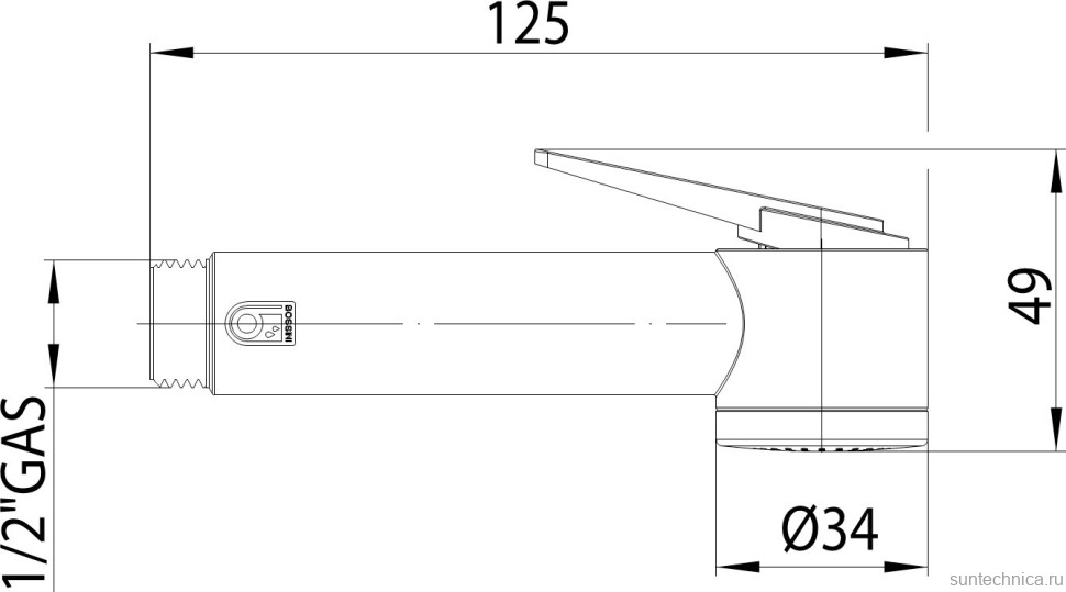 Гигиенический душ Bossini Paloma Flat B00462 хром