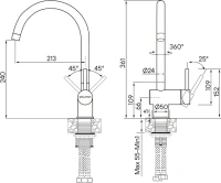 Смеситель для кухни Paulmark Bend Be212066-SS