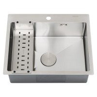 Мойка кухонная Melana ProfLine R6050HK в комплекте с коландером, сатин