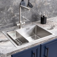 Мойка кухонная Melana ProfLine R6050HK в комплекте с коландером, сатин