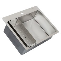 Мойка кухонная Melana ProfLine R6050HK в комплекте с коландером, сатин