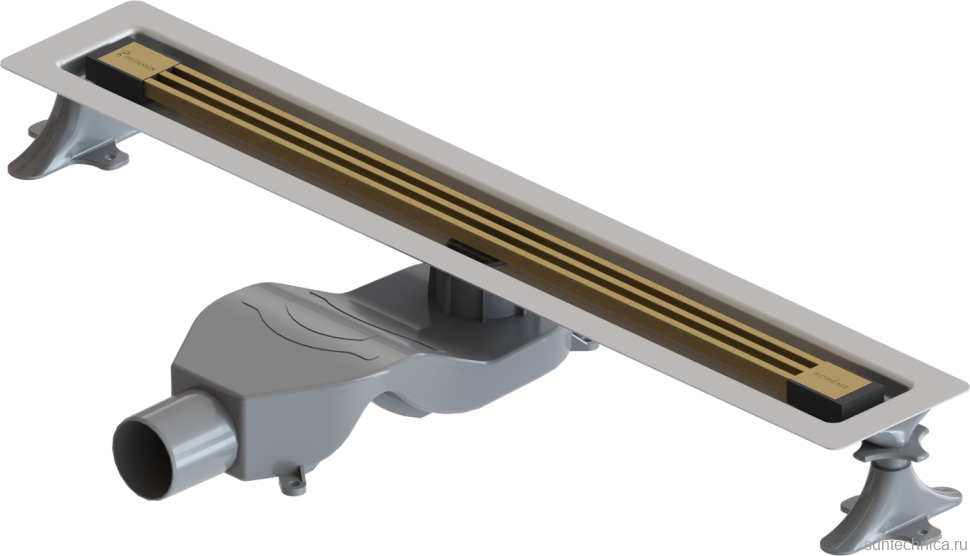 Душевой трап (лоток) Boheme Infinity 60 см, матовое золото