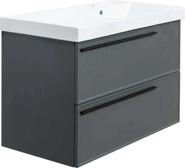 Тумба с раковиной La Fenice Elba Twin 90 серая