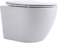 Унитаз подвесной Aquanet Cetus 249710 безободковый, с микролифтом, белый