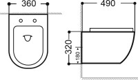 Унитаз подвесной Aquanet Cetus 249710 безободковый, с микролифтом, белый