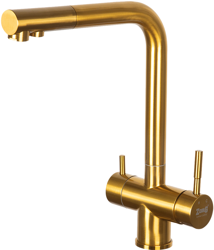 Комплект Мойка Zorg Inox PVD SZR 4749 BRONZE бронза + Смеситель Inox SZR-7039 BRONZE бронза