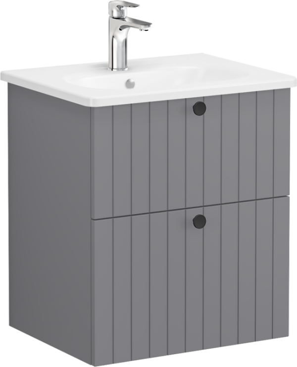 Тумба с раковиной VitrA Root Groove 60 серая