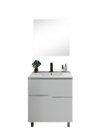 Мебель для ванной комнаты Runo Палермо 80 напольная, глянцевая белая