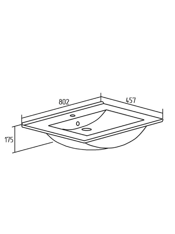Мебель для ванной комнаты Runo Палермо 80 напольная, глянцевая белая