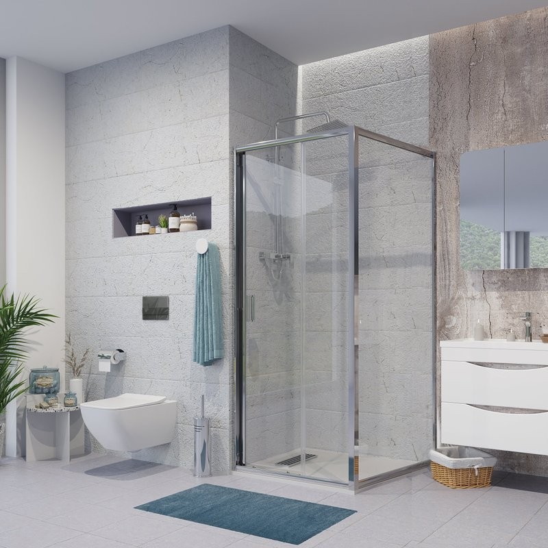 Душевой уголок Niagara Nova NG-62-9A-A100 90x100, прямоугольный, хром