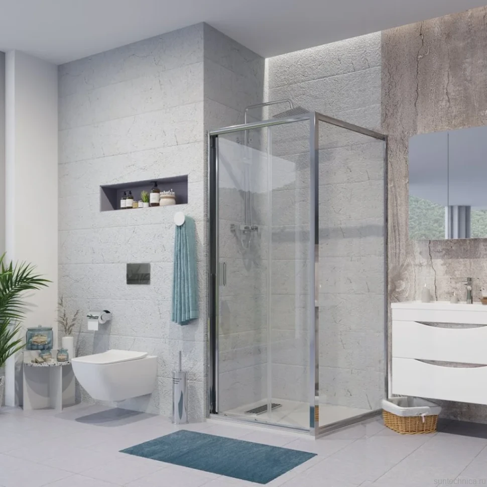 Душевой уголок Niagara Nova NG-62-9A-A100 90x100, прямоугольный, хром