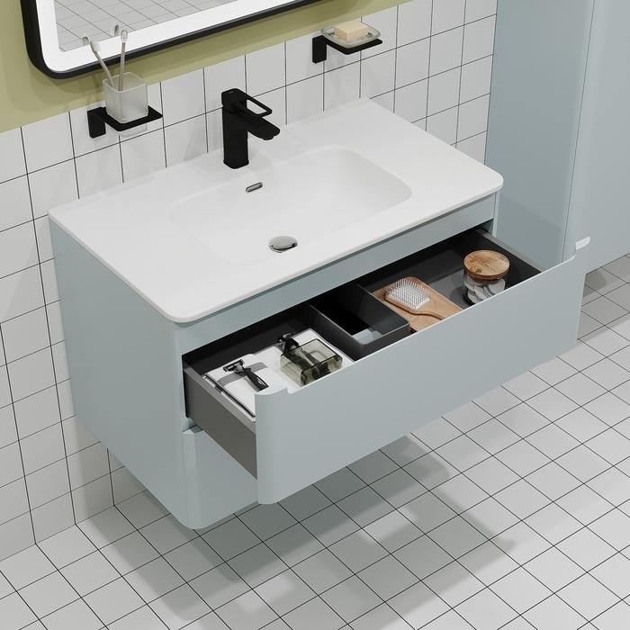 Мебель для ванной комнаты IDDIS Edifice 80 подвесная, голубая