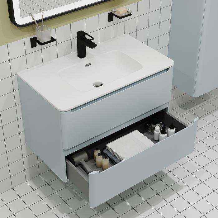 Мебель для ванной комнаты IDDIS Edifice 80 подвесная, голубая