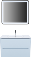 Мебель для ванной комнаты IDDIS Edifice 80 подвесная, голубая
