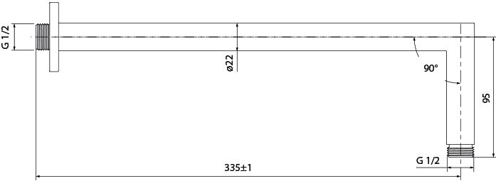 Кронштейн для верхнего душа IDDIS 001SB33i61